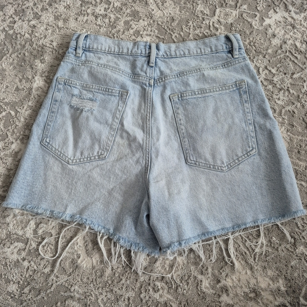 Garage Women's Boho Light Wash Denim High-Rise Vintage Cut-Off Shorts Size 5 - Picture 6 of 6